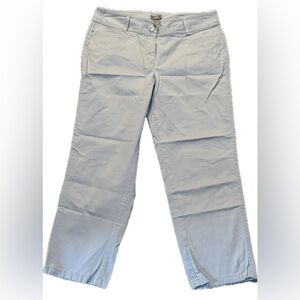 J. Jill Off-White Stretch Cropped Trouser Pants